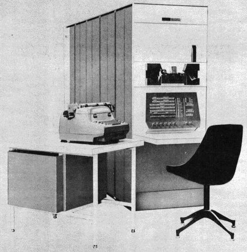 The PDP-1 occupied four refrigerator-sized cabinets