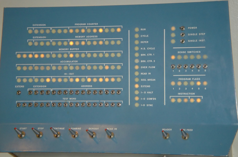 A larger view of the PDP-1’s console